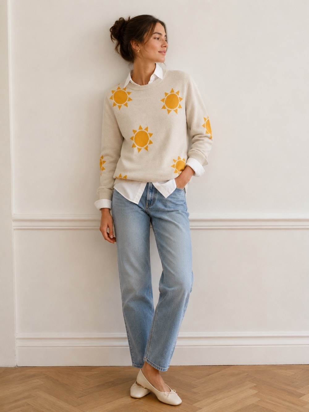 Marine Layer Kai Icon Sunshine Sweater Size S